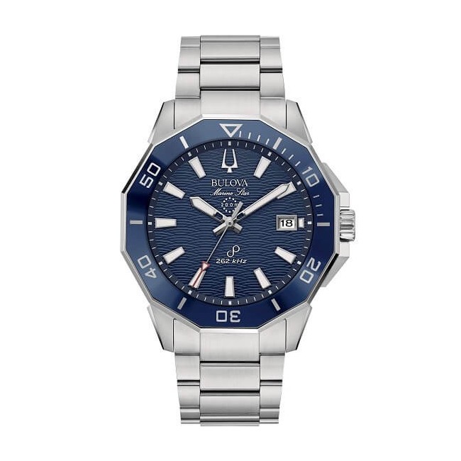 Bulova Marine Star Keramikuhr aus blauem Stahl – 96B433