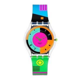 Swatch Neon Skin Hot Racer mehrfarbige Uhr – SS08K119