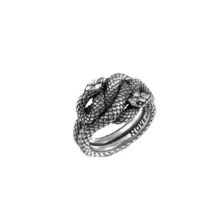 Nove25 Snake band ring with two snakes N25ANE00548