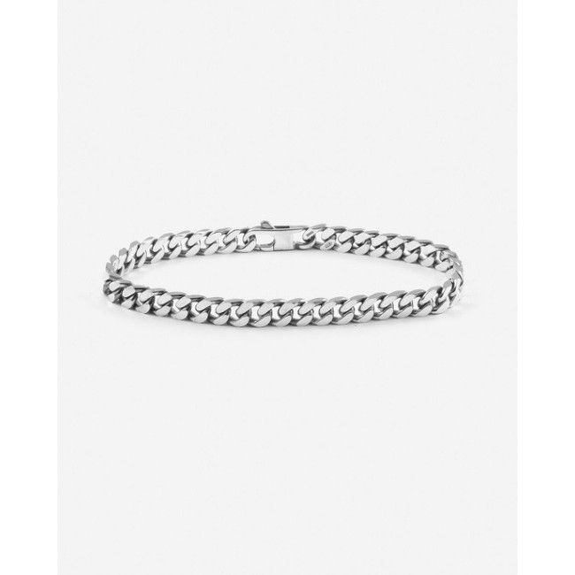 Nove25 Zeitloses quadratisches Panzerarmband aus Silber N25BRA00039