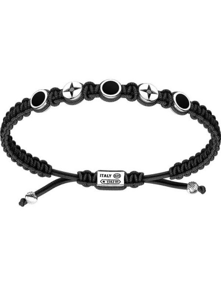 Zancan Infinity-Kordelarmband mit schwarzen Spinellen – EXB842-NE