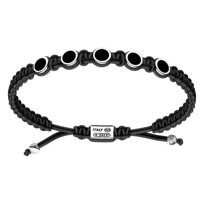 Schwarzes Zancan Infinity-Kordelarmband – EXB840-NE