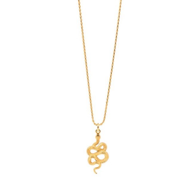 Nove25 Snake necklace with golden snake pendant N25COL00406