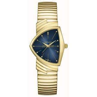Hamilton Ventura Gold Stretch mit blauem Zifferblatt – H24301141
