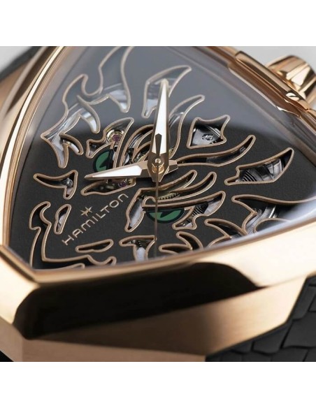 Hamilton Ventura Elvis80 Skeleton Dragon rosé watch H24525332