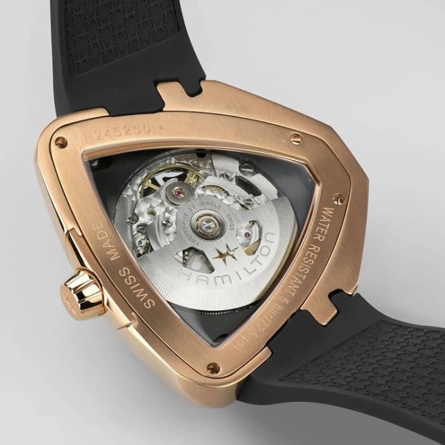 Orologio Hamilton Ventura Elvis80 Skeleton Dragon rosè H24525332