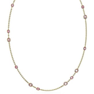 Collana lunga Swarovski Imber dorato con cristalli rosa - 5682533