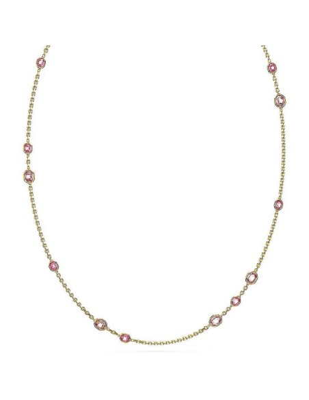 Golden Swarovski Imber long necklace with pink crystals - 5682533