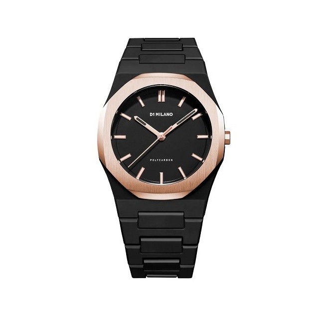 Orologio D1 Milano nero Polycarbon Gloaming - D1-PCBJ15