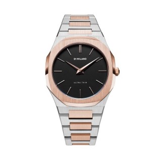 Orologio D1 Milano Ultra Thin Abisso argento e rosè D1-UTBU03