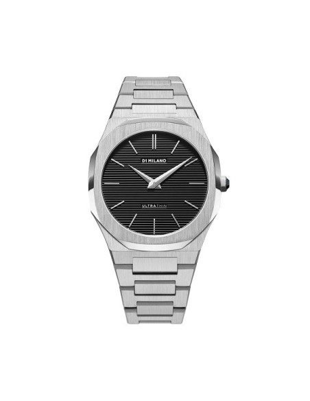 D1 Milano Ultra Thin black steel watch - D1-UTBJ14