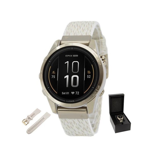 Garmin Epix Pro Sapphire Cream Watch 42mm - 0100280220