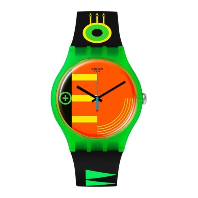 Swatch Neon Rider New Gent mehrfarbige Uhr – SO29G106