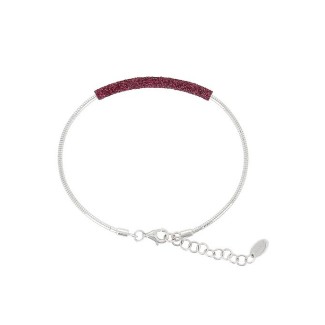 Bracciale Pesavento Polvere di Sogni rosso e argento WPSCB150