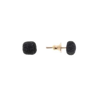 Pesavento Polvere di Sogni earrings black rosé small square WPLVO608