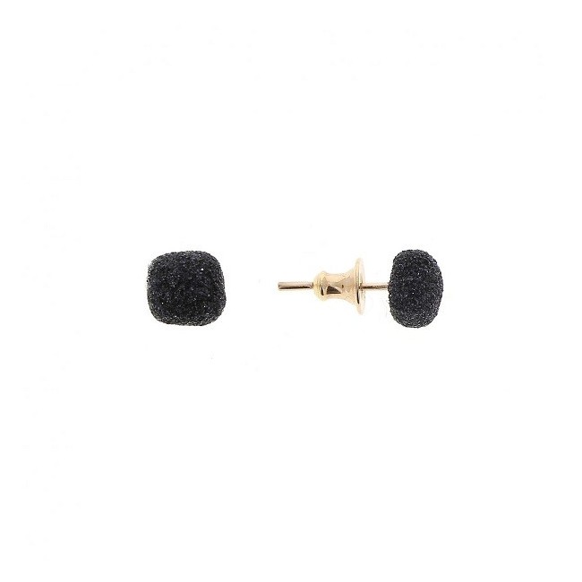 Pesavento Polvere di Sogni earrings black rosé small square WPLVO608