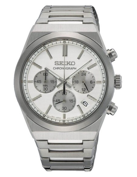 Orologio Seiko Classic1970 cronografo con quadrante bianco - SSB451P1