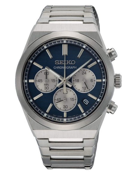 Seiko Classic1970 chronograph watch with blue dial - SSB453P1