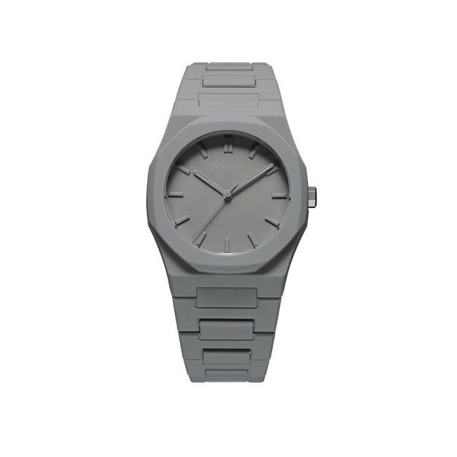 D1 Milano graue Soft-Touch-Uhr mit achteckiger Lünette D1-PCBU03