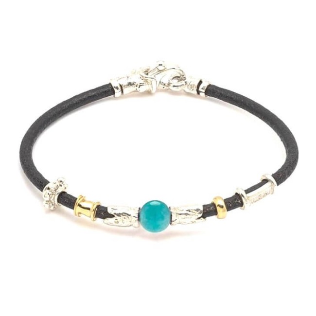 Misani Accenti Schmuckarmband mit Gold, Silber und Amazonit B2173A