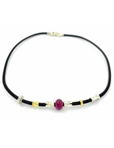 Misani Schmuck Accenti Halskette mit Gold, Silber und Rubin CB2173RU