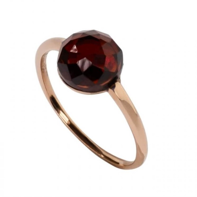 Mimi Zabette Ring aus Roségold und rotem Granat – A24VZRGRN