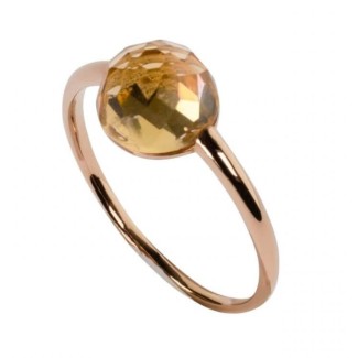 Anello Mimi Zabette oro rosa e Quarzo Citrino giallo - A24VZRCTR