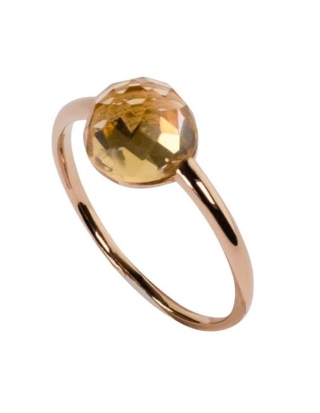 Mimi Zabette ring in rose gold and yellow Citrine Quartz - A24VZRCTR