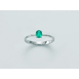 Miluna ring in white gold with natural emerald - LID3408