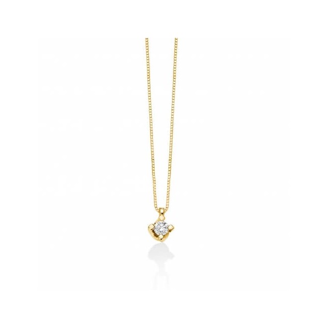 Miluna light point necklace in yellow gold and natural diamond CLD5065G014