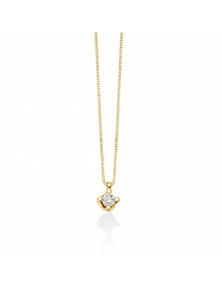 Collana punto luce Miluna in oro giallo e diamante naturale CLD5065G014