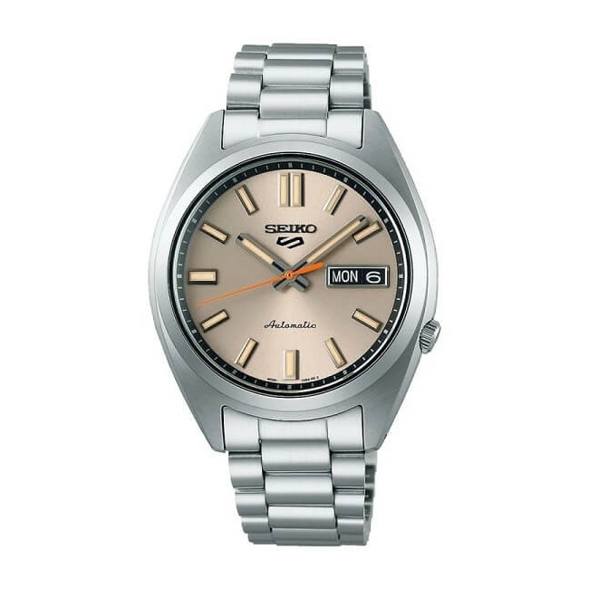 Orologio Seiko5 Sport Automatico vintage tre sfere beige SRPK91K1