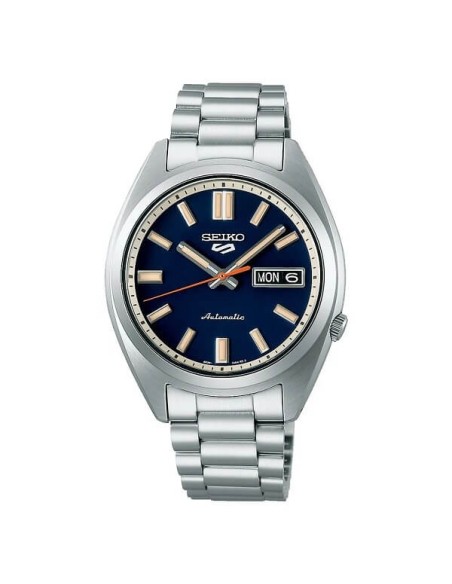Seiko5 Sport Automatik-Vintage-Armbanduhr mit drei Zeigern, blau, SRPK87K1
