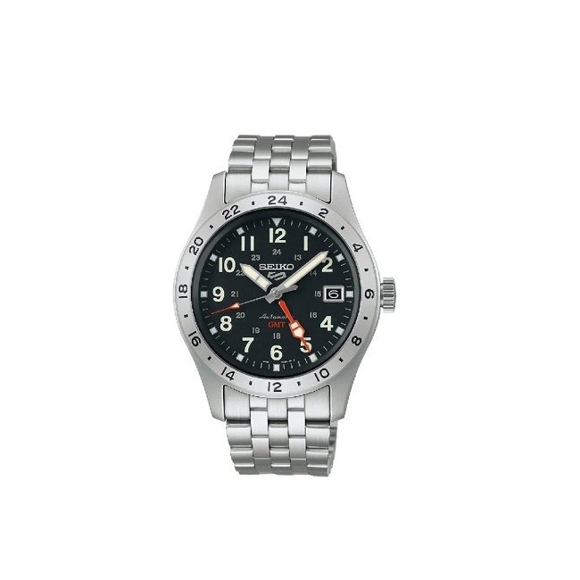 Seiko5 Sport GMT Automatikuhr in Schwarz – SSK023K1