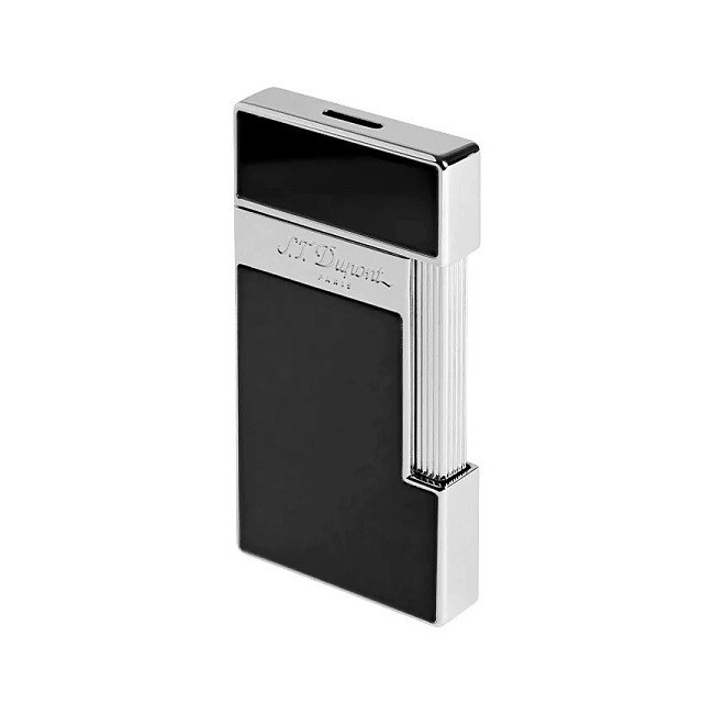 Accendino Dupont linea Slimmy nero e argento silver - 028001
