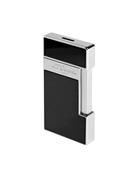 Accendino Dupont linea Slimmy nero e argento silver - 028001