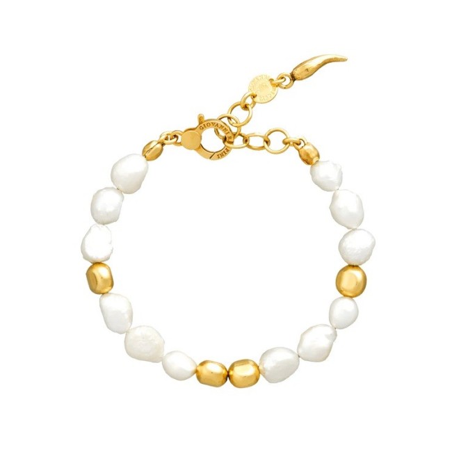 Bracciale Giovanni Raspini Riviera con perle e boule dorate - GR12003