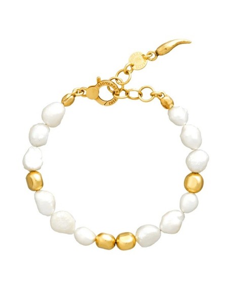 Giovanni Raspini Riviera-Armband mit Perlen und goldenen Kugeln – GR12003