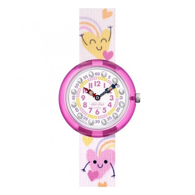 Flik Flak Bounce Hearts Mädchenuhr mit Herzen FBNP223