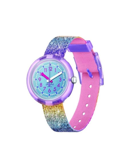 Flik Flak Shine In Rainbow glitter girl watch FPNP128