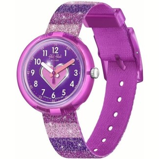 Flik Flak Stripy Glitter girl's watch with glitter FPNP127