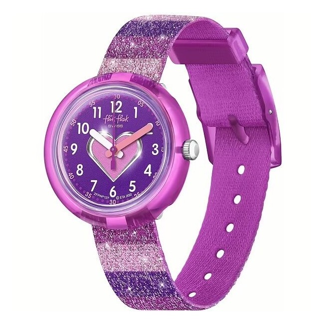 Orologio bimba Flik Flak Stripy Glitter a strisce con glitter FPNP127