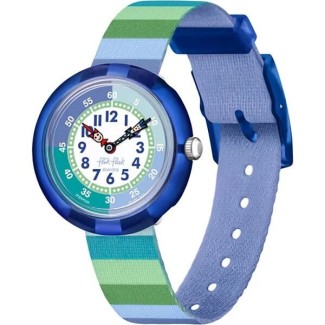 Orologio bimbo Flik Flak Stripy Green a strisce multicolore FBNP226