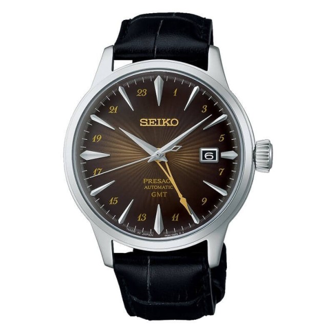 Orologio Seiko Presage Cocktail Auto GMT marrone - SSK039J1