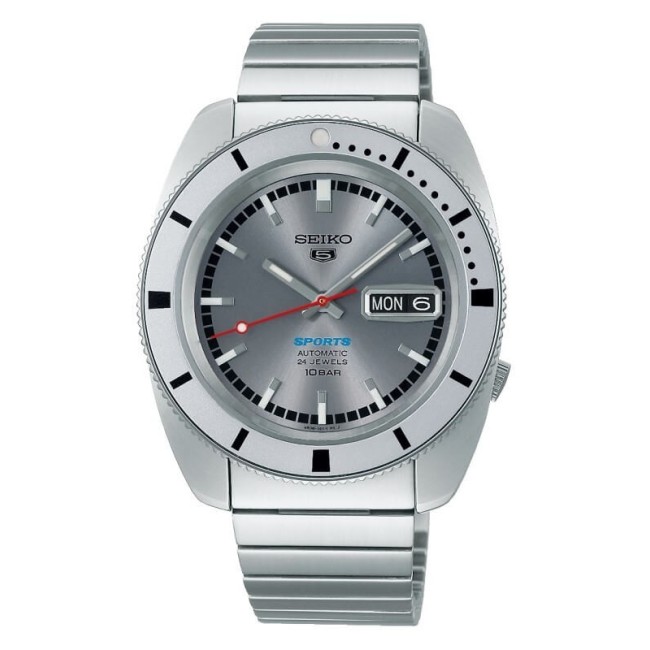 Seiko5 Sport Limited Edition watch with silver dial SRPL03K1