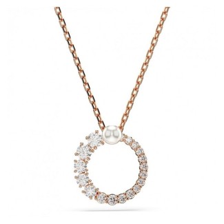 Swarovski Matrix Rose Necklace with Round Pendant - 5692265