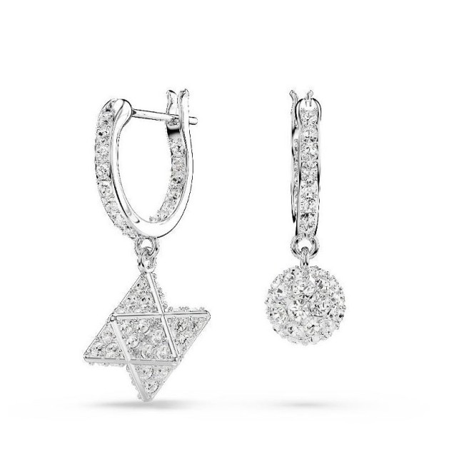 Swarovski Dextera White Asymmetric Drop Earrings - 5693194