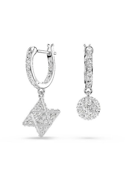 Swarovski Dextera Weiße asymmetrische Tropfenohrringe – 5693194