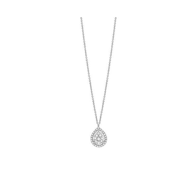 Bliss Caresse Drop Pendant Necklace with Diamonds - 20104794