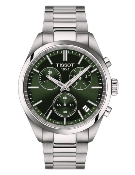 Tissot PR100 Chronograph Watch Green Dial